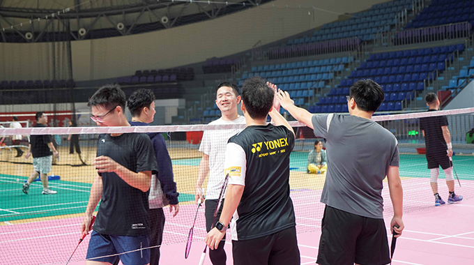 羽林争霸 赛出华芳 allwin微电子举办羽毛球双打对抗赛